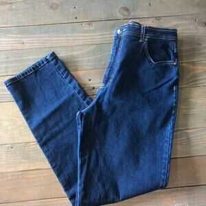 Gloria Vanderbilt Jeans high rise women's straight leg blue jeans size 14